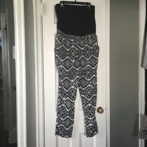 Xhilaration Black and White Jumpsuit with Pockets